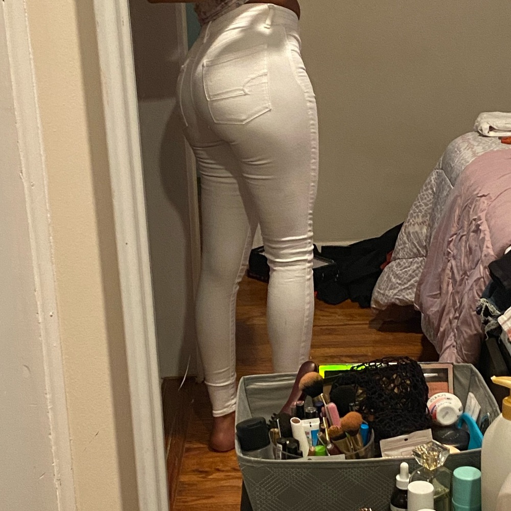 White jeans, size 2 long